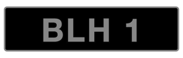 UK Vehicle Registration Number 'BLH 1',