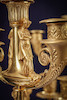 Thumbnail of A pair of fine and impressive Empire 'Retour D'Egypt' gilt and patinated bronze seven light figural candelabra Possibly attributable to Pierre-Philippe Thomire, early 19th century (2) image 4