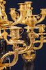 Thumbnail of A pair of fine and impressive Empire 'Retour D'Egypt' gilt and patinated bronze seven light figural candelabra Possibly attributable to Pierre-Philippe Thomire, early 19th century (2) image 11