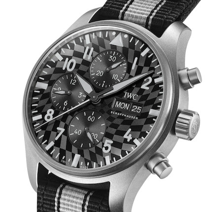 Offered for charity a Limited Edition titanium IWC Pilots Watch Chronograph wristwatch and Hot Wheels model car coming in a unique collectors set image 11