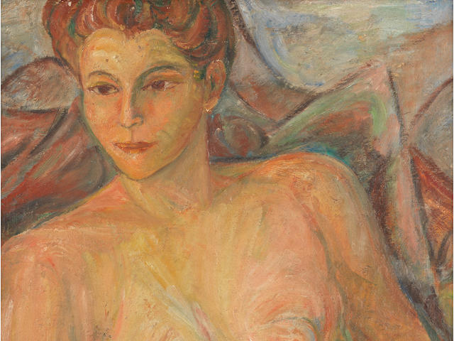 Effat Naghi (Egypt, 1905-1994) Nude