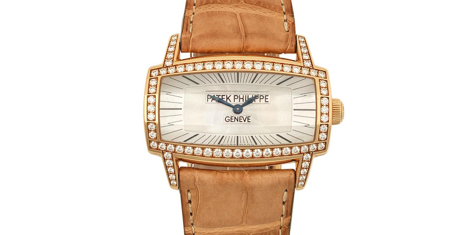 Patek Philippe. A lady's 18K gold and diamond set automatic wristwatch  Gondolo Gemma, Ref: 4991R-001, Purchased 11th December 2007
