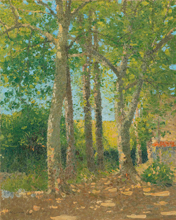 ACHILLE LAUGÉ (1861-1944) Paysage aux grands arbres (Painted in 1916) image 1