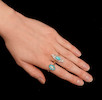 Thumbnail of TWO TURQUOISE AND DIAMOND RINGS  (2) image 2