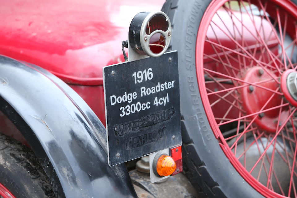 1916 Dodge Model 30-35 'Fast Four' Two-seat Tourer  Chassis no. 74525