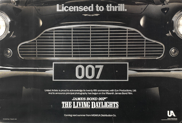 Bonhams : A James Bond 'Licensed to Thrill - The Living Daylights ...