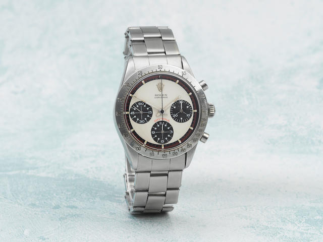 Rolex. A fine and rare stainless steel chronograph bracelet watch with exotic Paul Newman dial  Paul Newman Cosmograph Daytona, Ref: 6239, Circa 1967