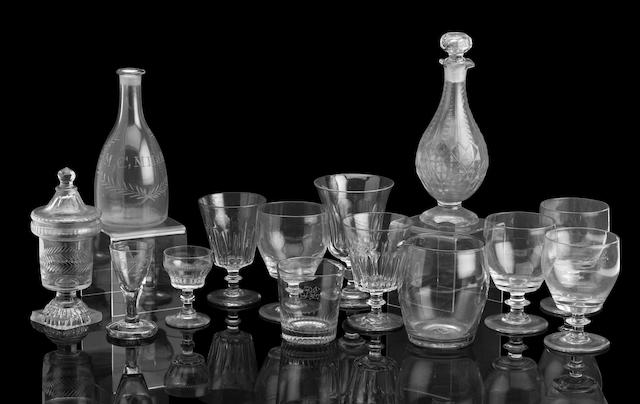 A COLLECTION OF IRISH GLASS Late 18th/early 19th century