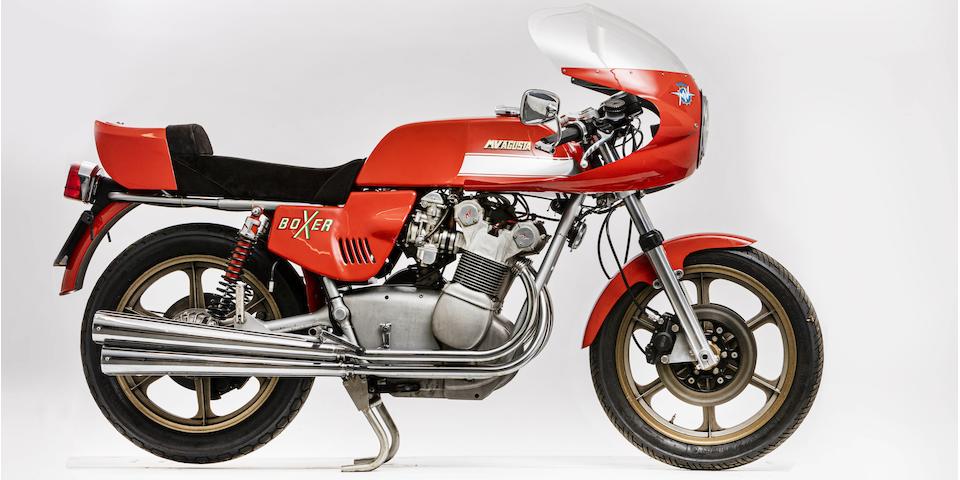Originally on loan to Phil Read, The Super Bike Magazine Test Bike, and one of only two Boxers sold, 1977 MV Agusta 832cc Boxer Frame no. MV750*2210357 Engine no. 221-0508