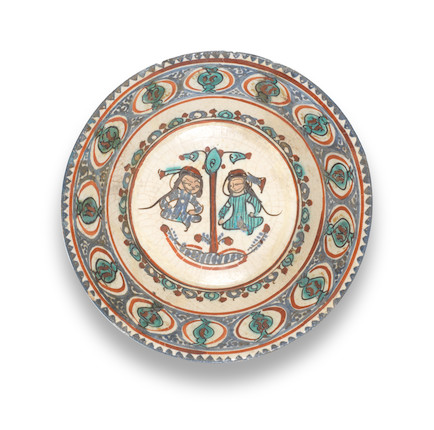 A Minai pottery bowl Persia, 12th/ 13th Century image 1