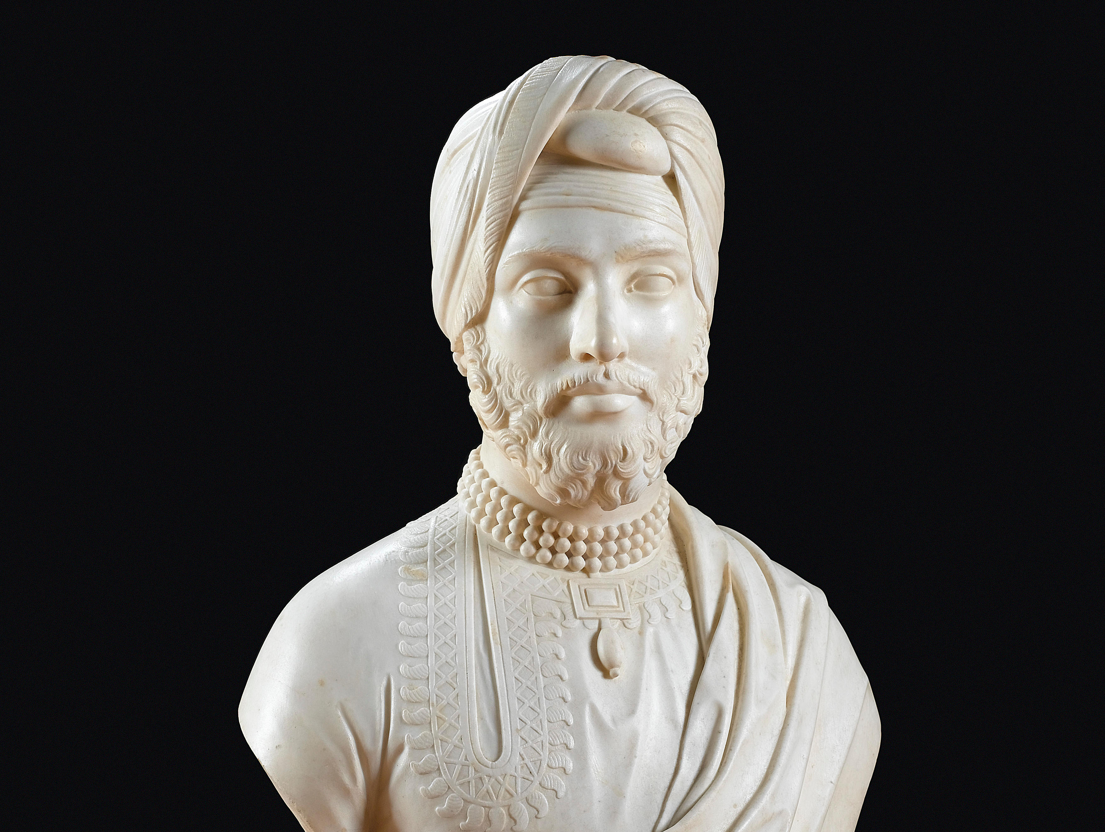 MAHARAJAH DULEEP SINGH, LAST RULER OF THE PUNJAB,  BY JOHN GIBSON RA, A PORTRAIT BUST SCULPTED IN ROME,  1859-60