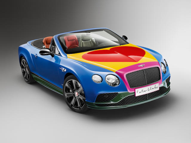 The world's first and only British Pop Art Bentley, this unique Continental GT V8 S Convertible is the result of a collaboration between Bentley Motors and the godfather of British Pop Art, Sir Peter Blake ,2016  Bentley Continental GT V8 S Convertible  Chassis no. SCBGE23W6GC058251