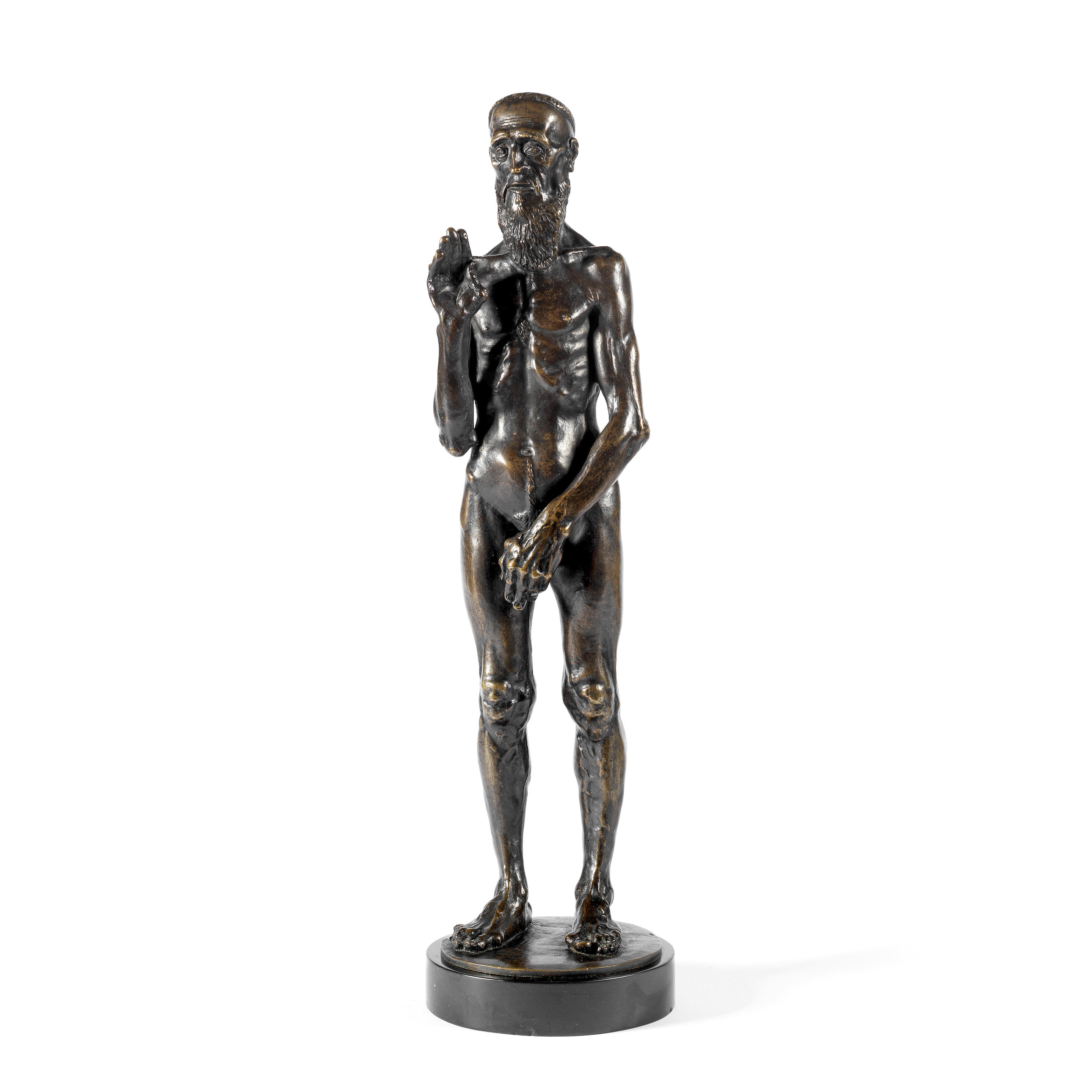 Paul Scheurich (1883-1945): Très rare statuette en bronze figurant 'Bruder...