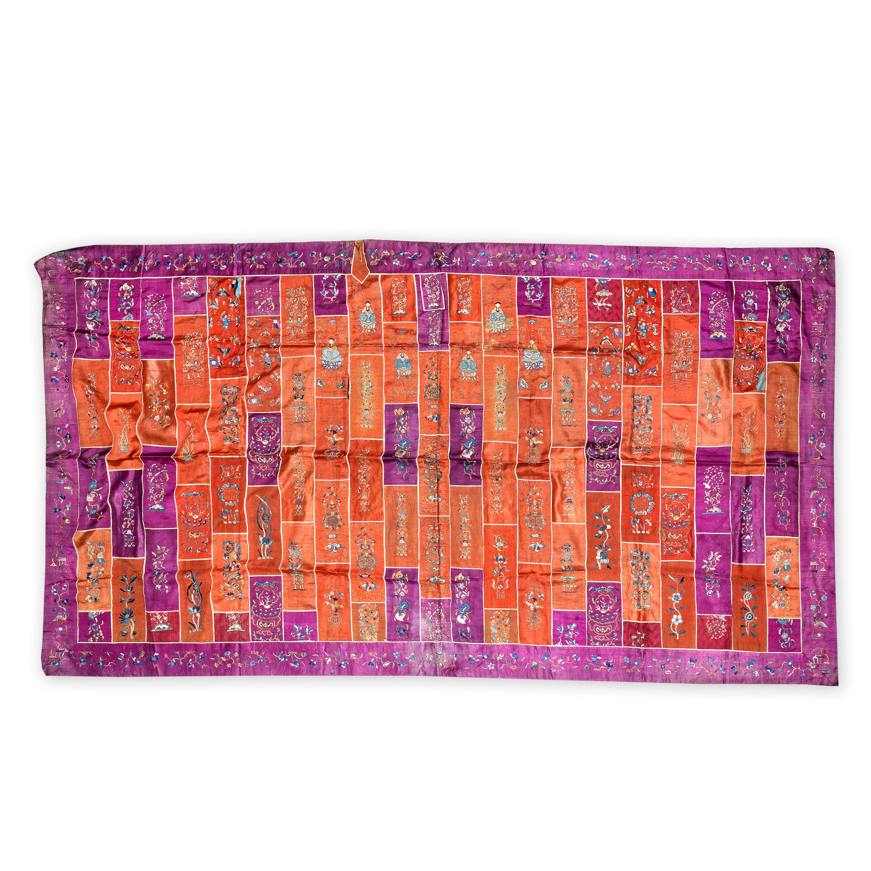 Bonhams : A SILK BUDDHIST MONK'S ROBE, KASHAYA 19th century