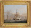 Thumbnail of Nicholas Matthew Condy (British, 1818-1851) 'The Bellona Commanded by H.I.H. The Archduke Frederic of Austria leaving Plymouth Sept 16th 1842 accompanied by Admirals Sir David Milne & Sir S.Pym. & T. Fox Junr Esqr Austrian Consul' image 2