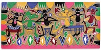 Thumbnail of George Lilanga di Nyama (Tanzanie, 1934-2005) Watu Wanakunywa Chai Hasubuhi image 2