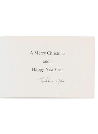 John Lennon/Yoko Ono A Signed Christmas Card, circa 1969 image 1