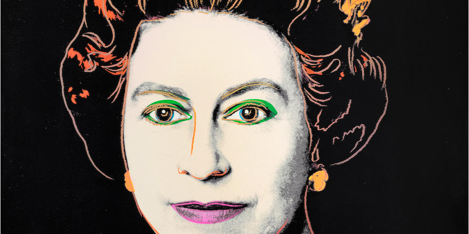 Andy Warhol (1928-1987) Queen Elizabeth II, from Reigning Queens Unique screenprint in colours, 1985, on Lenox Museum Board, signed and numbered TP 26/30 in pencil, one of 30 colour variant trial proofs aside from the edition of 40 (there were also 10 artist's proofs), printed by Rupert Jasen Smith, New York, with their blindstamp, published by George C.P. Mulder, Amsterdam, the full sheet, in overall very good condition, the colours strong and vibrant, framedSheet 1001 x 799mm. (39 3/8 x 31 1/2in.)