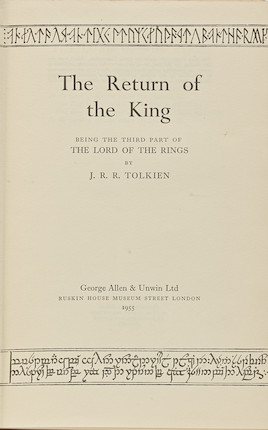 TOLKIEN (J.R.R.) The Lord of the Rings, 3 vol., FIRST EDITION, George Allen & Unwin, 1955 image 6