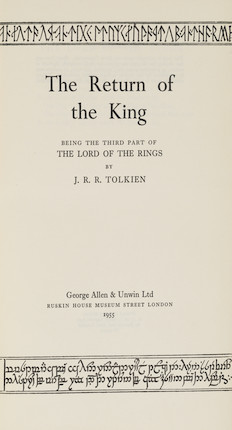 TOLKIEN (J.R.R.) The Lord of the Rings, 3 vol., FIRST EDITION, George Allen & Unwin, 1955 image 4