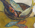 Thumbnail of Irma Stern (South African, 1894-1966) Still life of fish  (framed) image 1