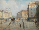 Thumbnail of Jean François Raffaëlli (French, 1850-1924) Le quai des Grands Augustins, Paris image 1