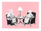 Thumbnail of Banksy (born 1974) Grannies (LA Edition), 2006 (Published by Modern Multiples Fine Art Editions, Los Angeles, with their blindstamp) image 1