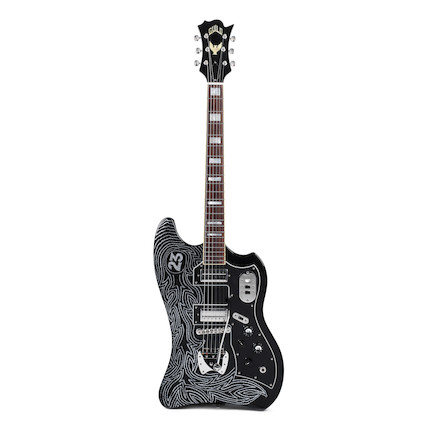 Robert Smith / Gorillaz  A Unique Reissue Guild S-200 T-Bird Guitar Owned and Played by Robert Smith and Customised by Gorillaz' Jamie Hewlett and Damon Albarn, 2021 image 1