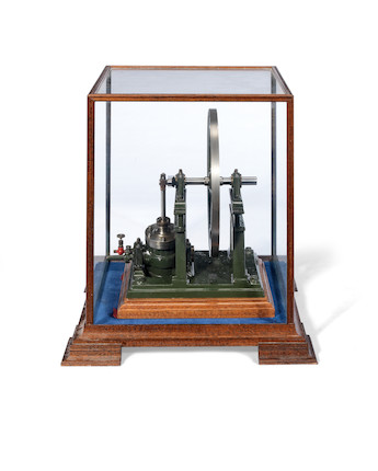 Bonhams : A MODEL OF A PENDULOUS OSCILLATING STEAM ENGINE, ENGLISH ...