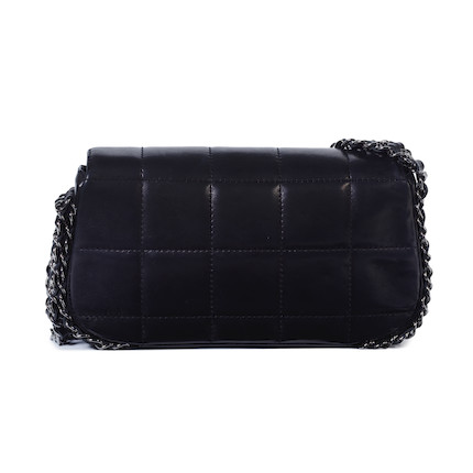Bonhams : Chanel a Black Square Quilted Multi-Chain Flap Bag 2003-4  (includes serial sticker, authenticity card and box)