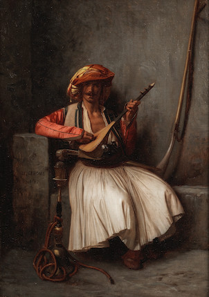 Jean-Léon Gérôme (French, 1824-1904) The lute player image 1
