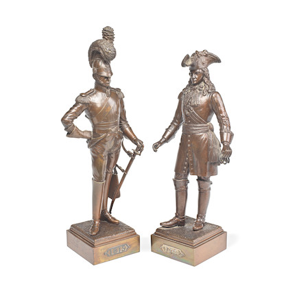 CHARLES CURRY (AMERICAN)  A pair of bronzes of British Army Lifeguards (2) image 1