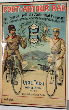 A Port-Arthur Rad bicycle advertising poster, German, circa 1905,  (9) image 1