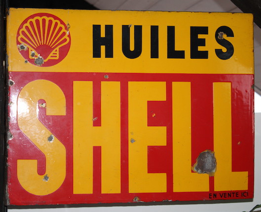 A Huiles Shell enamel sign, image 1