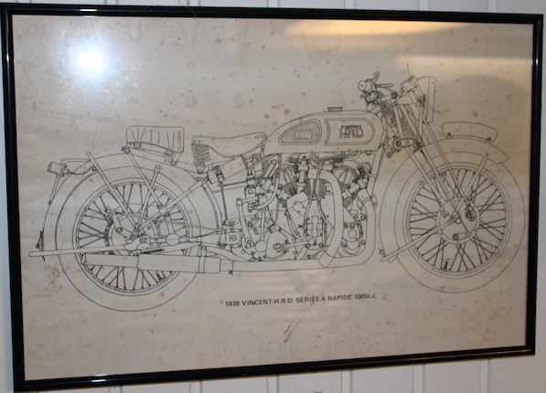 A set of eight Vincent and HRD motorcycle prints,  (12) image 4