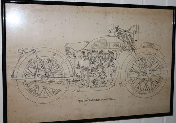 A set of eight Vincent and HRD motorcycle prints,  (12) image 6