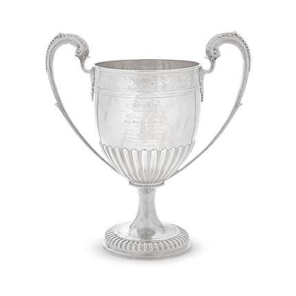 A GEORGE III PROVINCIAL TWO-HANDLED PRESENTATION CUP By Ann Robertson, Newcastle, 1804 image 1