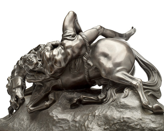 JOHN GRAHAM LOUGH (BRITISH, 1789-1876)A bronze figure group depicting Ivan Mazeppa image 2