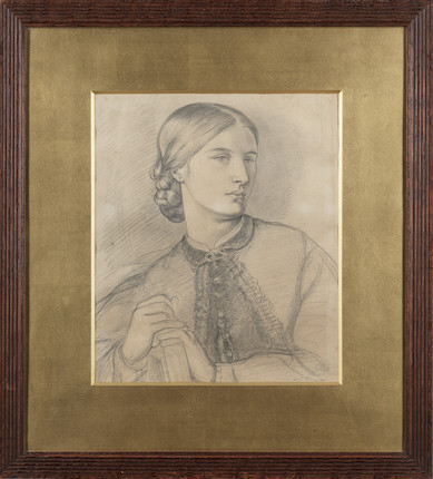 Dante Gabriel Rossetti (British, 1828-1882) Study for the portrait of Maria Leathart image 4