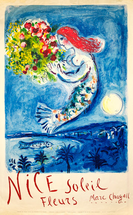 MARC CHAGALL (1887-1985 NICE, Soleil, Fleurs. (La baie des Anges) image 1