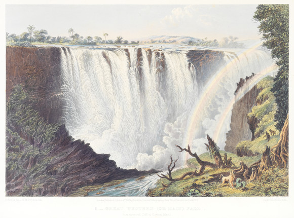 BAINES (THOMAS) The Victoria Falls Zambesi River Sketched on the Spot (During the Journey of J. Chapman & T. Baines), FIRST EDITION, Day & Son, 4 October 1865 image 4