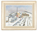 Thumbnail of Edward Bawden R.A. (British, 1903-1989) Winter Farm Scene image 2