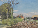 Thumbnail of John Aldridge (British, 1905-1983) Cornish Hall, Suffolk (Painted in July 1952) image 1