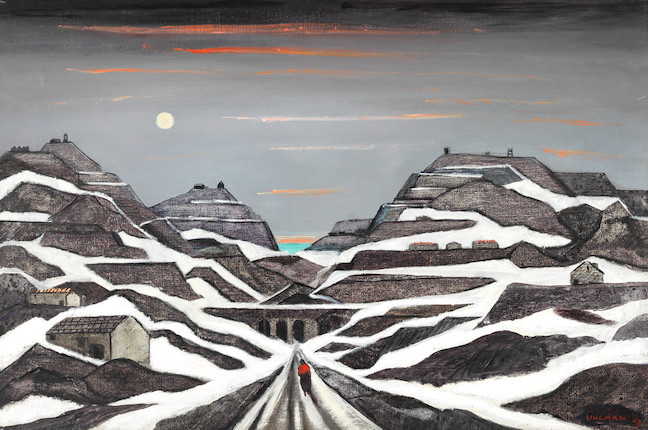 Fred Uhlman (British, 1901-1985) Welsh Slate Mines in Snow image 1