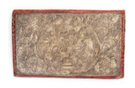 Thumbnail of An Ottoman metal-thread embroidered leather wallet Turkey, dated AD 1767 image 3