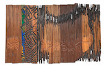 Thumbnail of El Anatsui (Ghanaian, born 1944) Grandma's Cloth Series, 1993 76 x 130 x 2cm (29 15/16 x 51 3/16 x 13/16in). (in 14 pieces) image 1