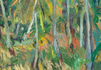 Thumbnail of Irma Stern (South African, 1894-1966) 'Palm Trees', Zanzibar within artist's original Zanzibar frame. image 3