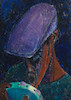 Thumbnail of Yusuf Adebayo Cameron Grillo (Nigerian, 1934-2021) Blind Minstrel (framed) image 2