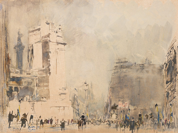 William Walcot R.A. (British, 1874-1943) Trafalgar Square image 1