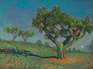 Thumbnail of Derwent Lees (British, 1885-1931) Trees in Provence image 1